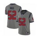 Men's Houston Texans #52 Barkevious Mingo Limited Gray Inverted Legend Football Jersey