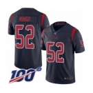 Men's Houston Texans #52 Barkevious Mingo Limited Navy Blue Rush Vapor Untouchable 100th Season Football Jersey