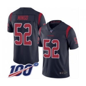 Men's Houston Texans #52 Barkevious Mingo Limited Navy Blue Rush Vapor Untouchable 100th Season Football Jersey