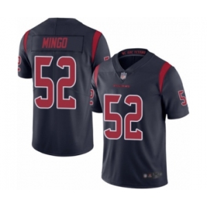 Men's Houston Texans #52 Barkevious Mingo Limited Navy Blue Rush Vapor Untouchable Football Jersey