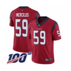 Men's Houston Texans #59 Whitney Mercilus Red Alternate Vapor Untouchable Limited Player 100th Season Football Jersey