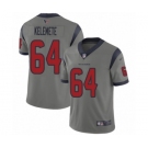 Men's Houston Texans #64 Senio Kelemete Limited Gray Inverted Legend Football Jersey