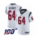 Men's Houston Texans #64 Senio Kelemete White Vapor Untouchable Limited Player 100th Season Football Jersey