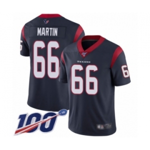 Men's Houston Texans #66 Nick Martin Navy Blue Team Color Vapor Untouchable Limited Player 100th Season Football Jersey