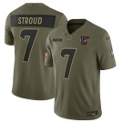 Men's Houston Texans #7 C.J. Stroud Olive 2025 Salute to Service Limited Football Stitched Jersey