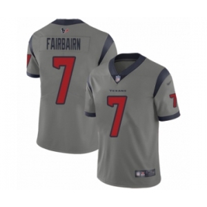 Men's Houston Texans #7 Ka'imi Fairbairn Limited Gray Inverted Legend Football Jersey