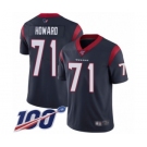 Men's Houston Texans #71 Tytus Howard Navy Blue Team Color Vapor Untouchable Limited Player 100th Season Football Jersey