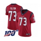 Men's Houston Texans #73 Zach Fulton Red Alternate Vapor Untouchable Limited Player 100th Season Football Jersey