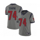 Men's Houston Texans #74 Max Scharping Limited Gray Inverted Legend Football Jersey