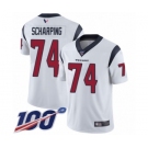 Men's Houston Texans #74 Max Scharping White Vapor Untouchable Limited Player 100th Season Football Jersey