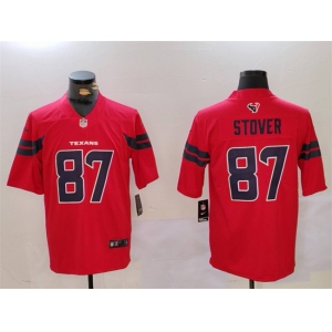 Men's Houston Texans #87 Cade Stover Red Vapor Untouchable Football Stitched Jersey