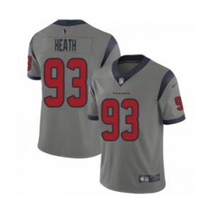 Men's Houston Texans #93 Joel Heath Limited Gray Inverted Legend Football Jersey