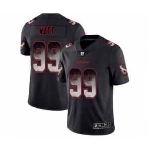 Men's Houston Texans #99 J.J. Watt Black Smoke Fashion Limited Jersey
