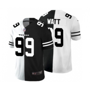 Men's Houston Texans #99 J.J. Watt Black V White Peace Split Vapor Untouchable Limited Football Jersey