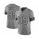 Men's Houston Texans #99 J.J. Watt Limited Gray Team Logo Gridiron Football Jersey