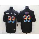 Men's Houston Texans #99 J.J. Watt Rainbow Version Nike Limited Jersey