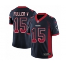 Men's Nike Houston Texans #15 Will Fuller V Limited Navy Blue Rush Drift Fashion NFL Jersey