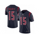 Men's Nike Houston Texans #15 Will Fuller VLimited Navy Blue Rush NFL Jersey