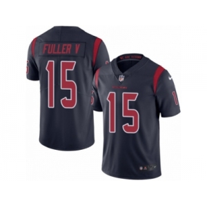 Men's Nike Houston Texans #15 Will Fuller VLimited Navy Blue Rush NFL Jersey