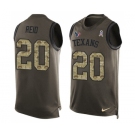 Men's Nike Houston Texans #20 Justin Reid Limited Green Salute to Service Tank Top NFL Jersey