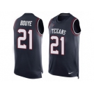 Men's Nike Houston Texans #21 A.J. Bouye Limited Navy Blue Player Name & Number Tank Top NFL Jersey