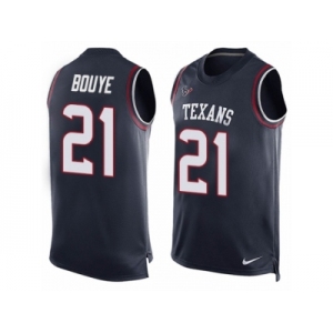 Men's Nike Houston Texans #21 A.J. Bouye Limited Navy Blue Player Name & Number Tank Top NFL Jersey