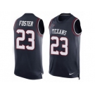 Men's Nike Houston Texans #23 Arian Foster Limited Navy Blue Player Name & Number Tank Top NFL Jersey