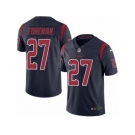 Men's Nike Houston Texans #27 D'Onta Foreman Limited Navy Blue Rush NFL Jersey