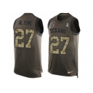 Men's Nike Houston Texans #27 Jose Altuve Limited Green Salute to Service Tank Top NFL Jersey