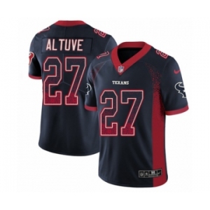 Men's Nike Houston Texans #27 Jose Altuve Limited Navy Blue Rush Drift Fashion NFL Jersey