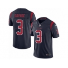 Men's Nike Houston Texans #3 Tom Savage Limited Navy Blue Rush NFL Jersey