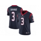 Men's Nike Houston Texans #3 Tom Savage Vapor Untouchable Limited Navy Blue Team Color NFL Jersey