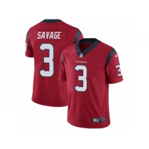 Men's Nike Houston Texans #3 Tom Savage Vapor Untouchable Limited Red Alternate NFL Jersey