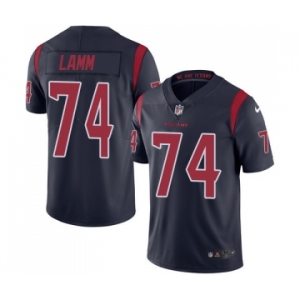 Men's Nike Houston Texans #74 Kendall Lamm Limited Navy Blue Rush Vapor Untouchable NFL Jersey