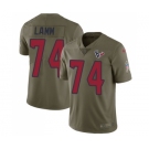 Men's Nike Houston Texans #74 Kendall Lamm Limited Olive 2017 Salute to Service NFL Jersey