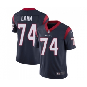Men's Nike Houston Texans #74 Kendall Lamm Navy Blue Team Color Vapor Untouchable Limited Player NFL Jersey