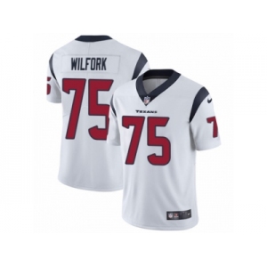 Men's Nike Houston Texans #75 Vince Wilfork Vapor Untouchable Limited White NFL Jersey