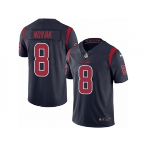 Men's Nike Houston Texans #8 Nick Novak Limited Navy Blue Rush NFL Jersey