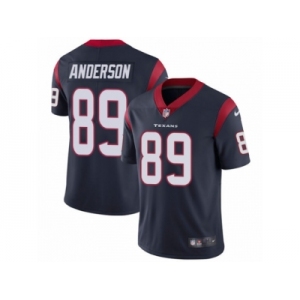 Men's Nike Houston Texans #89 Stephen Anderson Vapor Untouchable Limited Navy Blue Team Color NFL Jersey