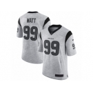 Men's Nike Houston Texans #99 J.J. Watt Limited Gray Gridiron II NFL Jersey