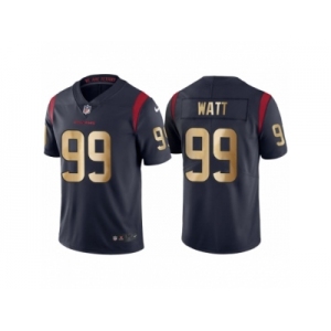 Men's Nike Houston Texans #99 J.J. Watt Navy Gold Limited Special Color Rush Jersey