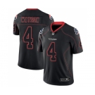 Men's Texans #4 Deshaun Watson NFL 2018 Lights Out Black Color Rush Limited Jersey