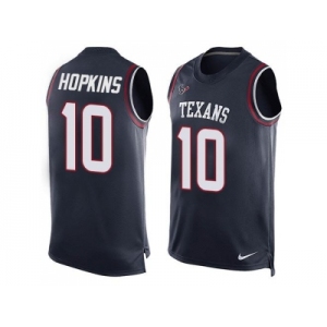 Nike Houston Texans #10 DeAndre Hopkins Navy Blue Team Color Men's Stitched NFL Limited Tank Top Jersey