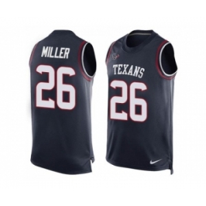 Nike Houston Texans #26 Lamar Miller Navy Blue Team Color Men's Stitched NFL Limited Tank Top Jersey