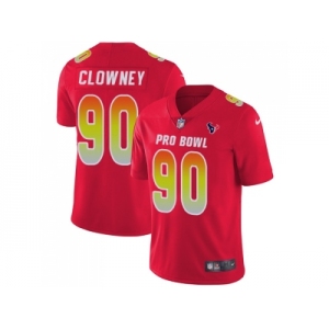 Nike Houston Texans #90 Jadeveon Clowney Red Men Stitched NFL Limited AFC 2018 Pro Bowl Jersey