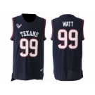 Nike Houston Texans #99 J.J. Watt Navy Blue Team Color Men Stitched NFL Limited Tank Top Jersey