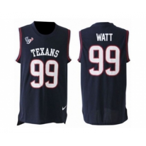 Nike Houston Texans #99 J.J. Watt Navy Blue Team Color Men Stitched NFL Limited Tank Top Jersey