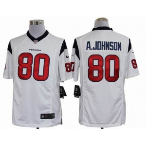 nike nfl jerseys houston texans #80 a.johnson white[nike limited]