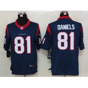 nike nfl jerseys houston texans #81 daniels blue[nike limited]