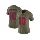 Women Nike Houston Texans #10 DeAndre Hopkins Olive Stitched NFL Limited 2017 Salute to Service Jersey